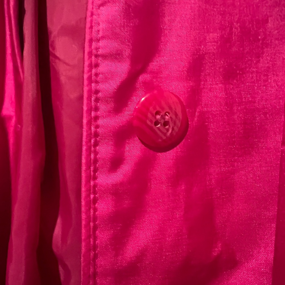 Vintage Weather Wise Hot Pink Belted Trench Coat Size S (5/6) - Picture 4 of 7